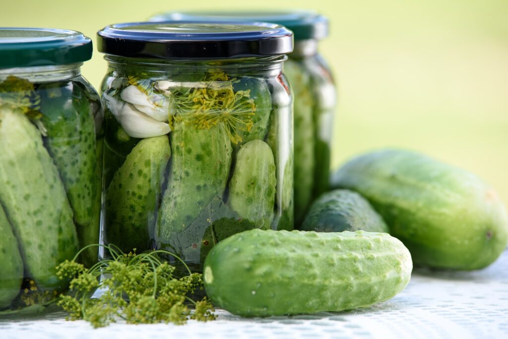 pickled cucumbers, homemade preserves, jars-1520638.jpg